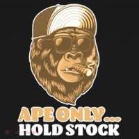 AMC Apes Only Hold The Stock Toddler Hoodie thumb 2