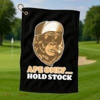 AMC Apes Only Hold The Stock Golf Towel thumb 1