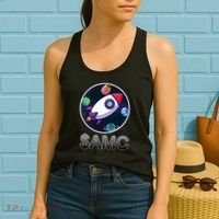 AMC Go To The Moon Rocket Ship Women's Tank Top thumb 2