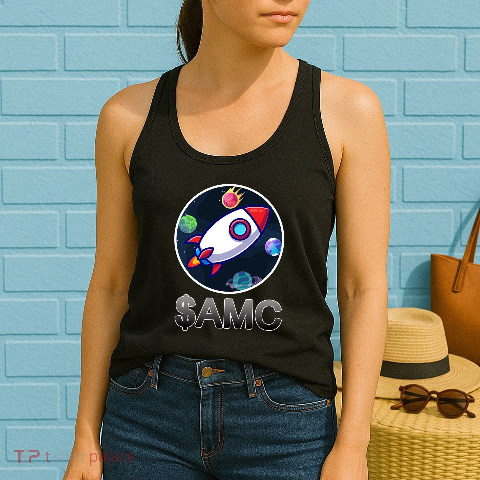 AMC Go To The Moon Rocket Ship Women's Tank Top