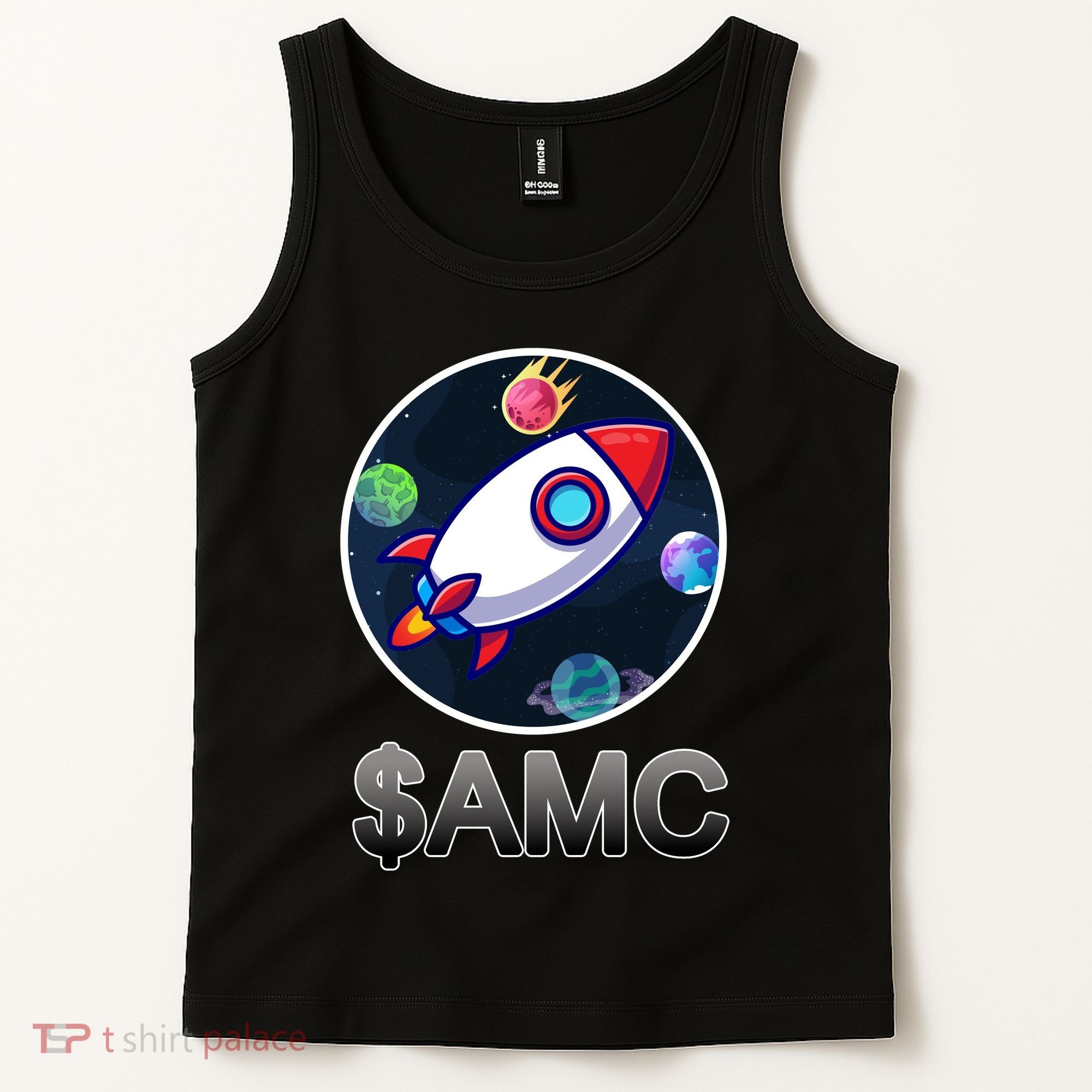AMC Go To The Moon Rocket Ship Tank Top
