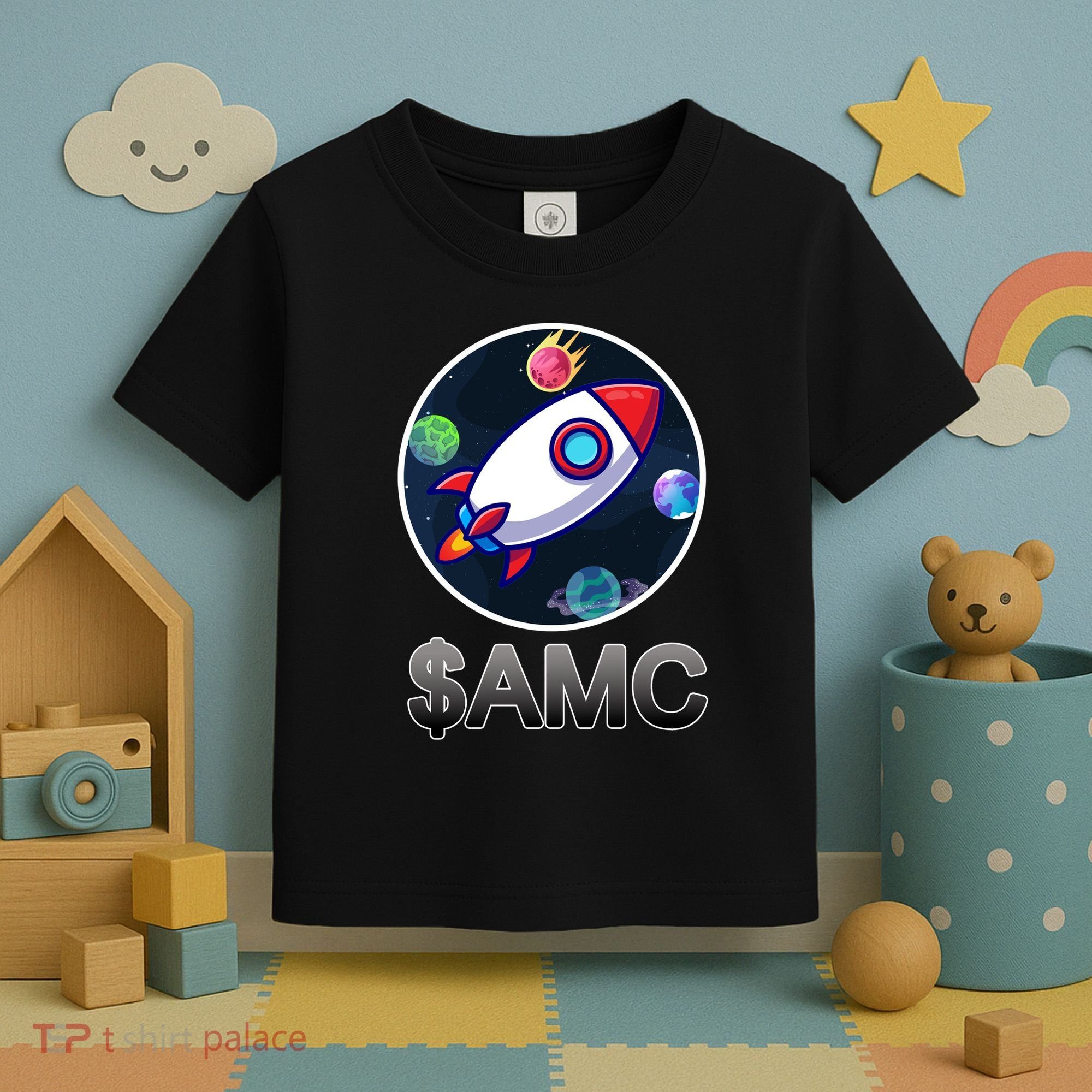 AMC Go To The Moon Rocket Ship Toddler T-Shirt