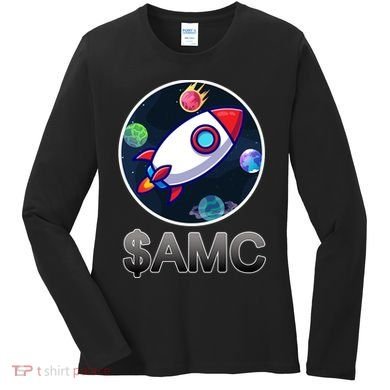 AMC Go To The Moon Rocket Ship Women's Long Sleeve Shirt