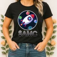 AMC Go To The Moon Rocket Ship Women's T-Shirt thumb 2