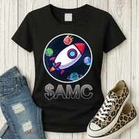 AMC Go To The Moon Rocket Ship Women's T-Shirt thumb 3
