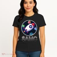 AMC Go To The Moon Rocket Ship Women's T-Shirt thumb 4