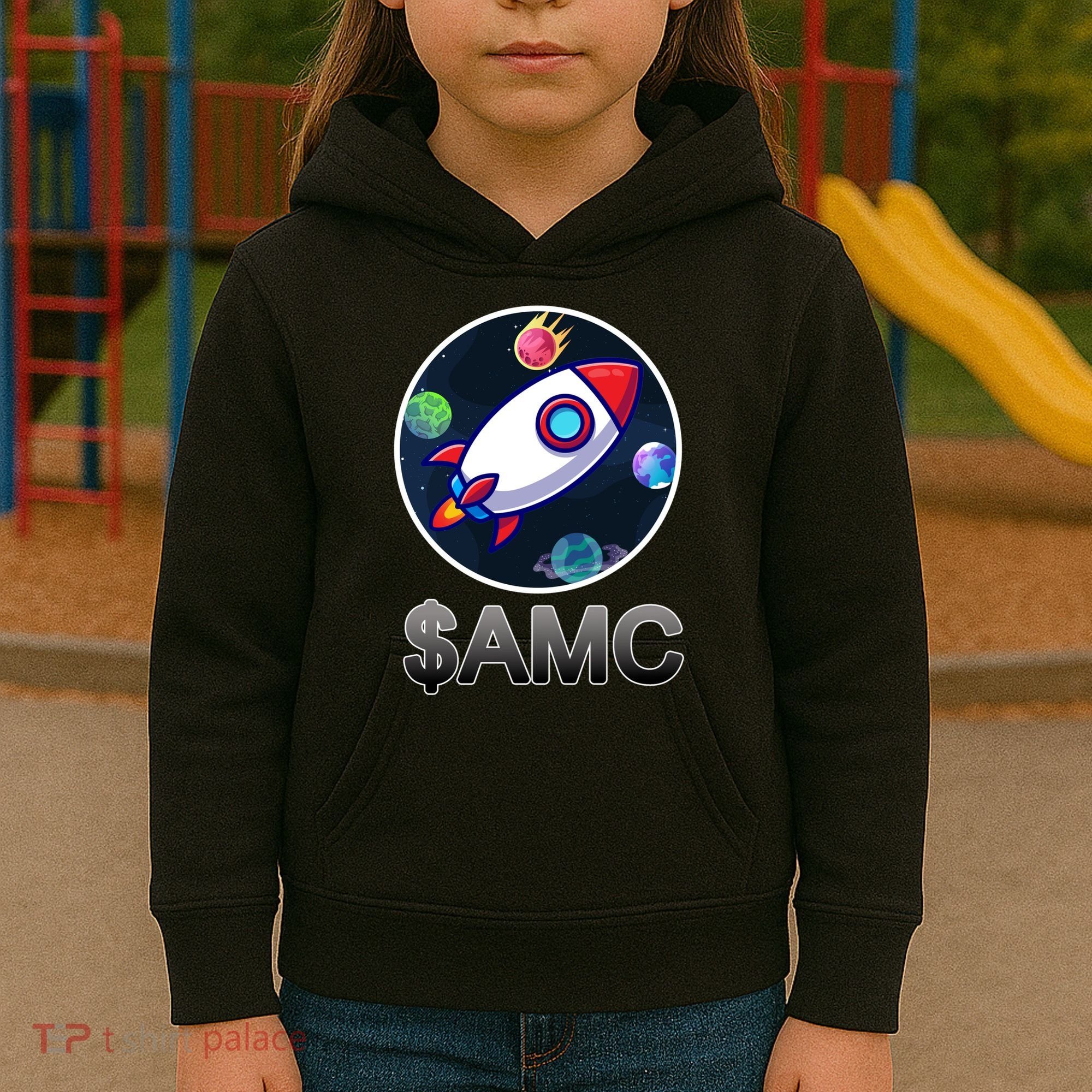 AMC Go To The Moon Rocket Ship Kids Hoodie