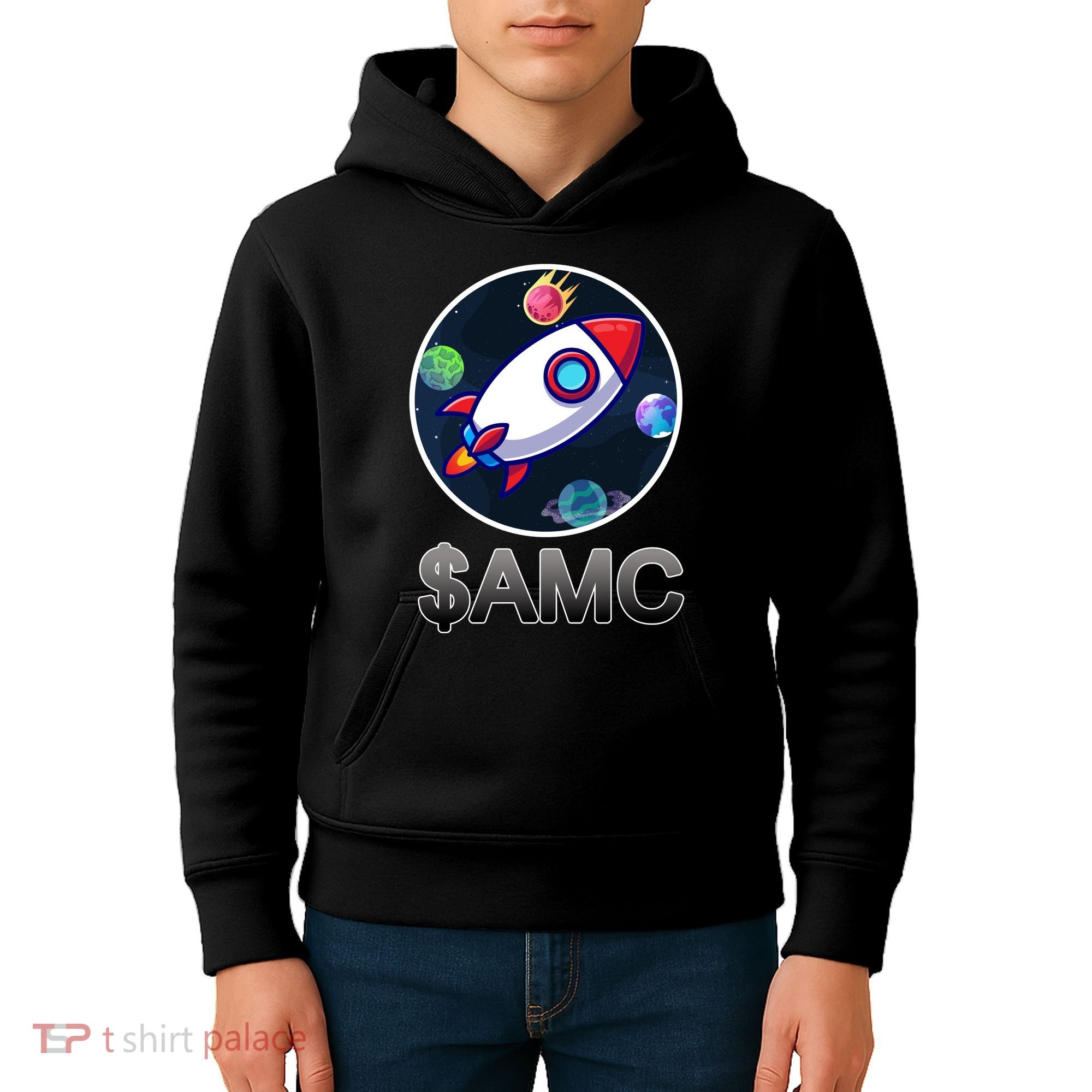 AMC Go To The Moon Rocket Ship Kids Hoodie