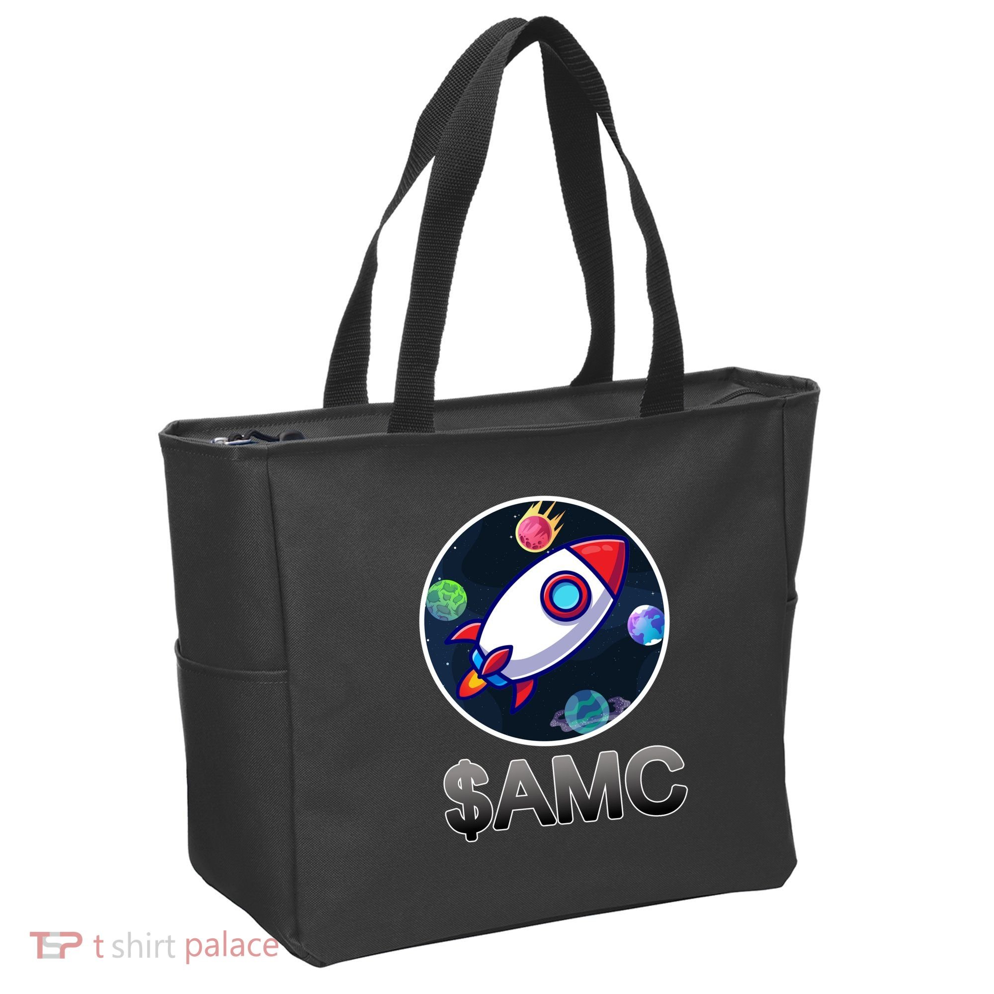 AMC Go To The Moon Rocket Ship Tote Bag