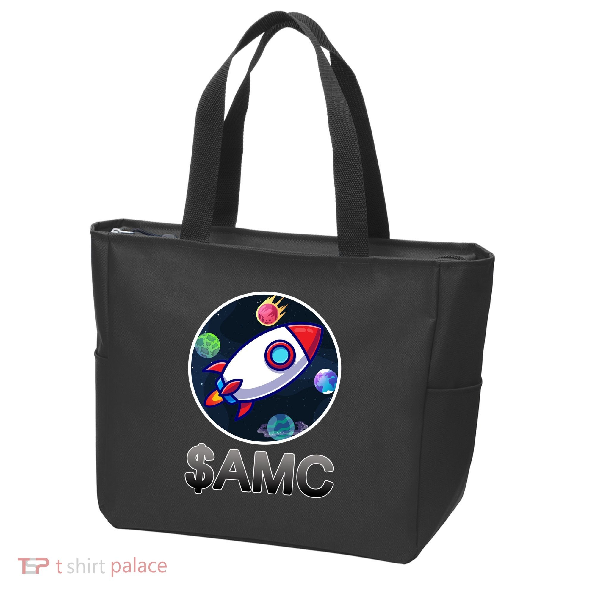 AMC Go To The Moon Rocket Ship Tote Bag