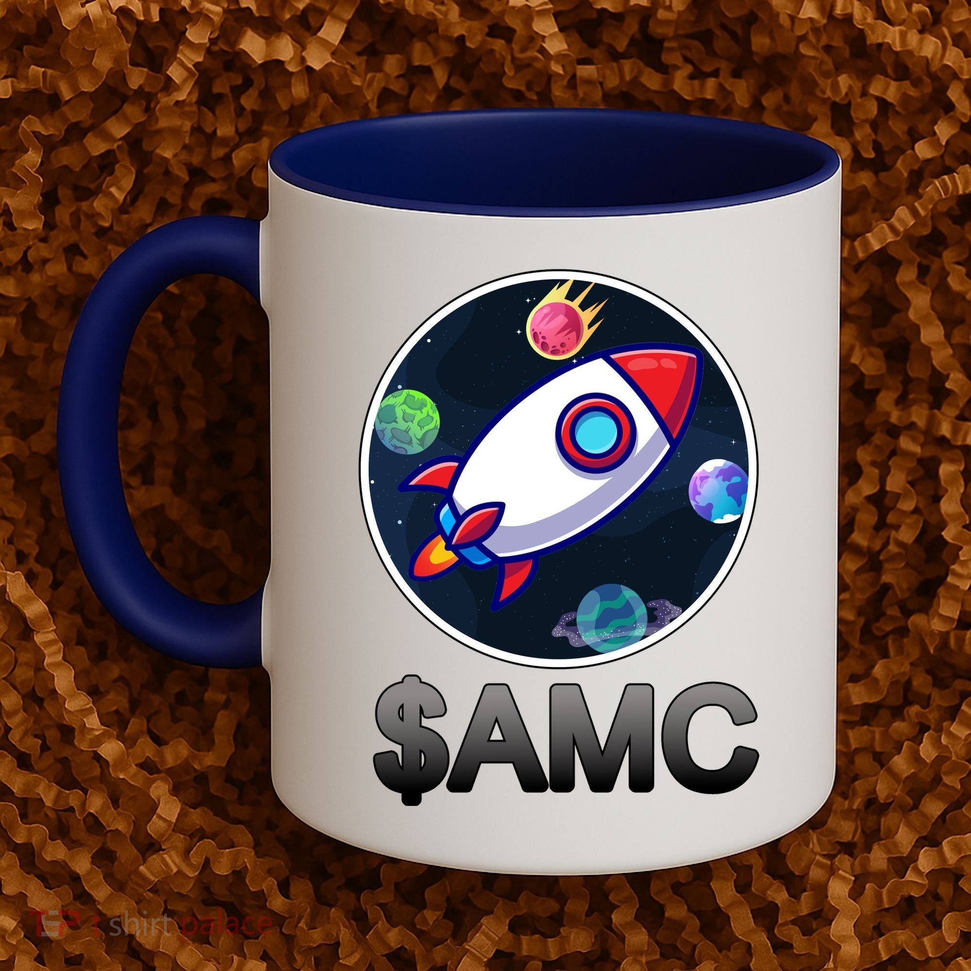 AMC Go To The Moon Rocket Ship Coffee Mug