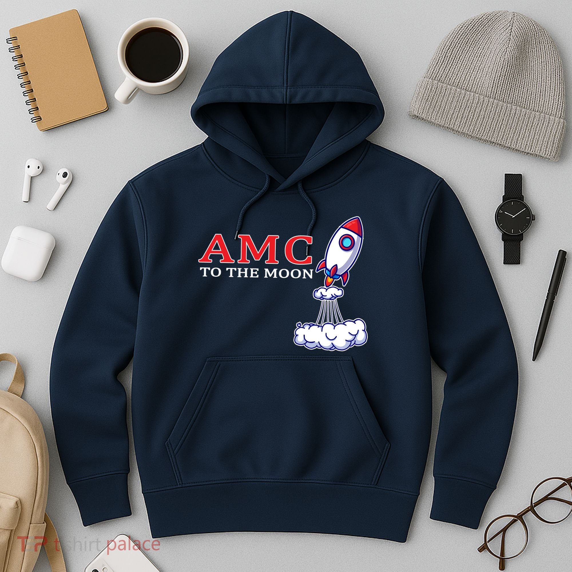 AMC Stocks To The Moon Wall Street Hoodie