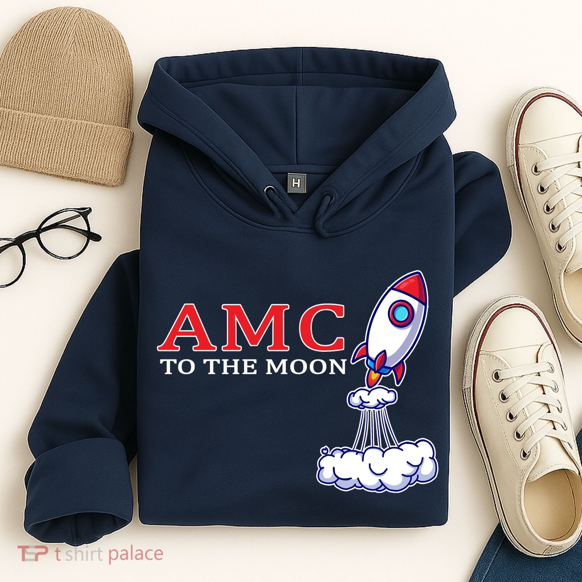AMC Stocks To The Moon Wall Street Hoodie