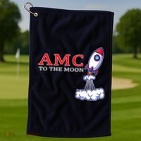 AMC Stocks To The Moon Wall Street Golf Towel thumb 1