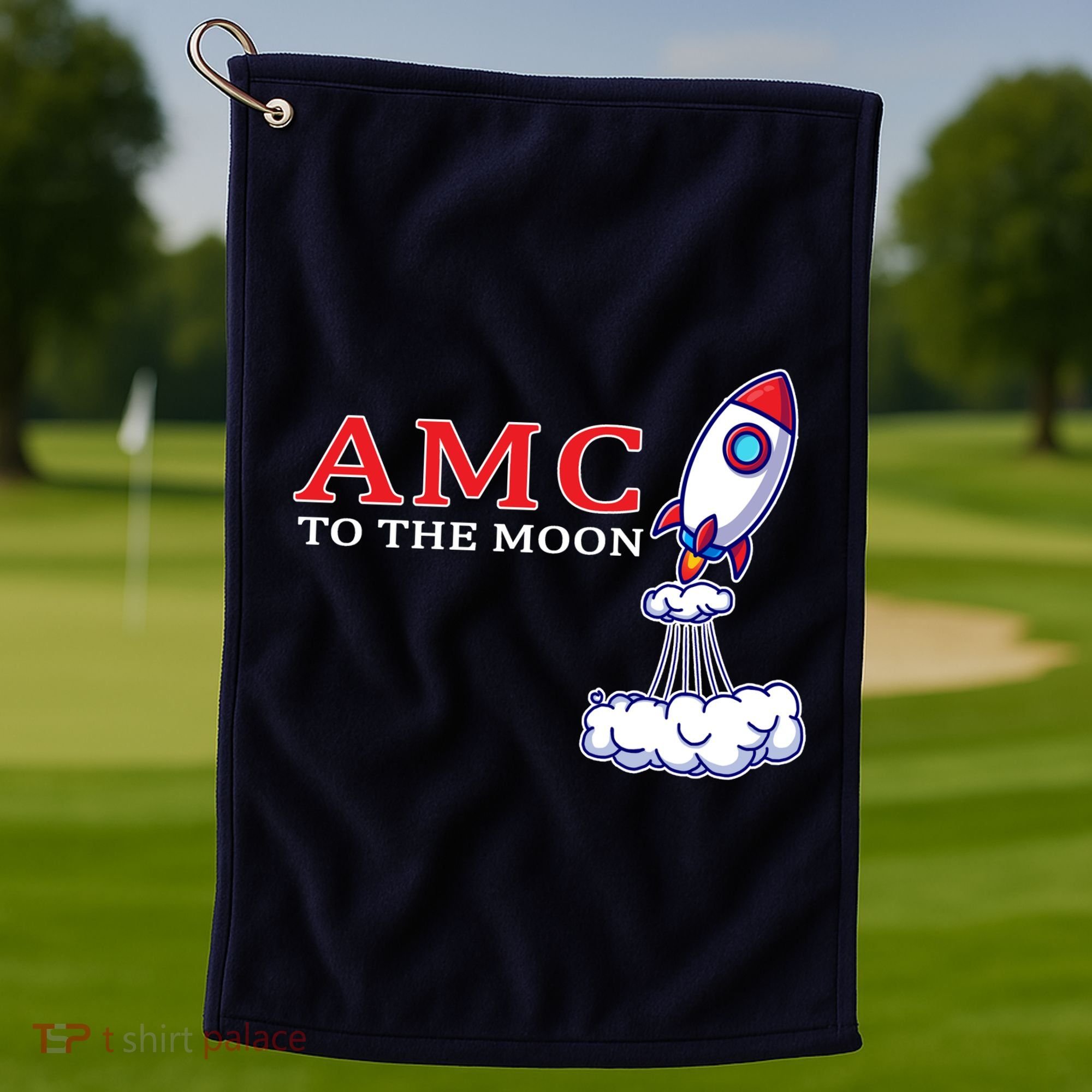AMC Stocks To The Moon Wall Street Golf Towel