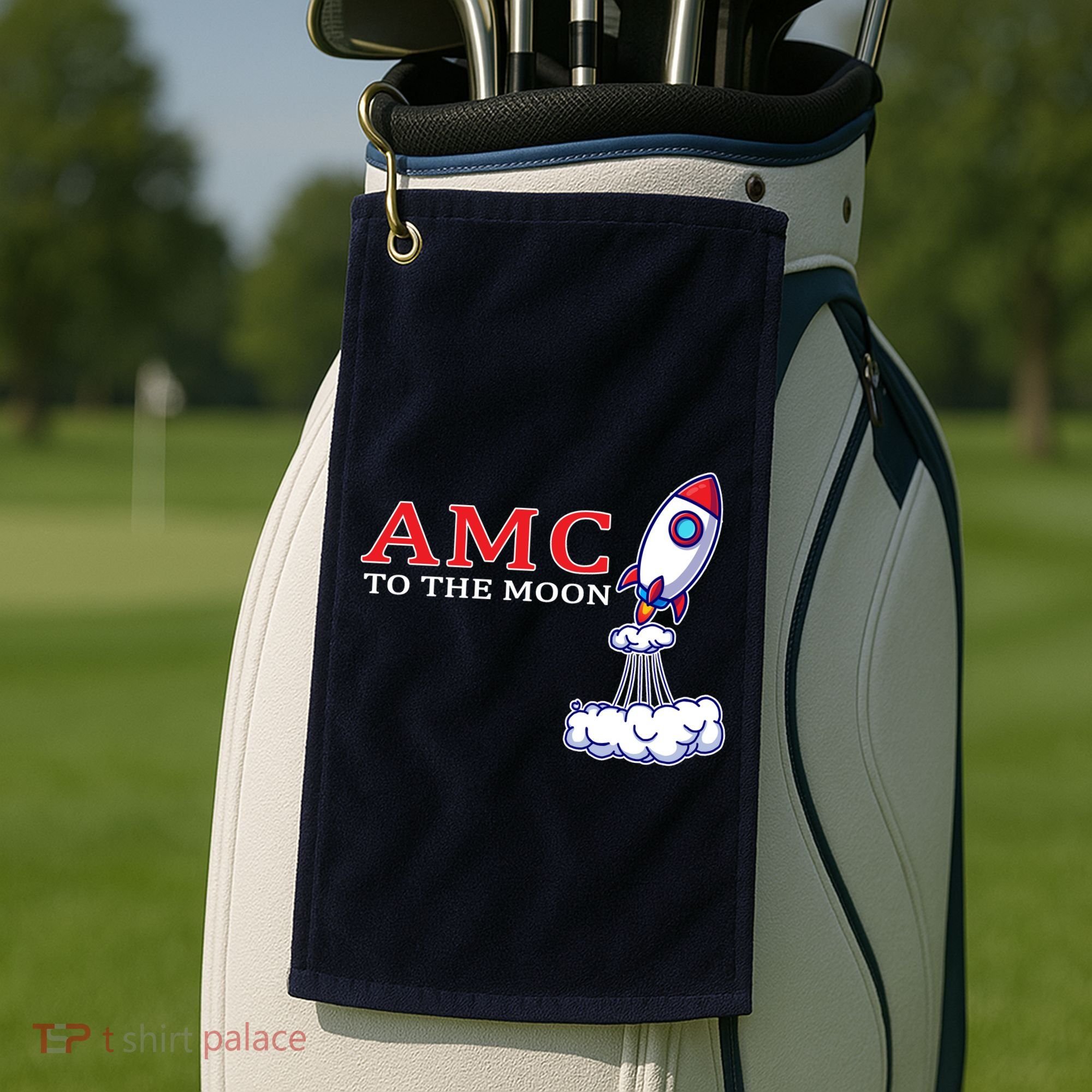 AMC Stocks To The Moon Wall Street Golf Towel