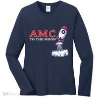AMC Stocks To The Moon Wall Street Women's Long Sleeve Shirt thumb 0
