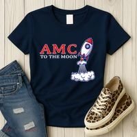 AMC Stocks To The Moon Wall Street Women's T-Shirt thumb 3