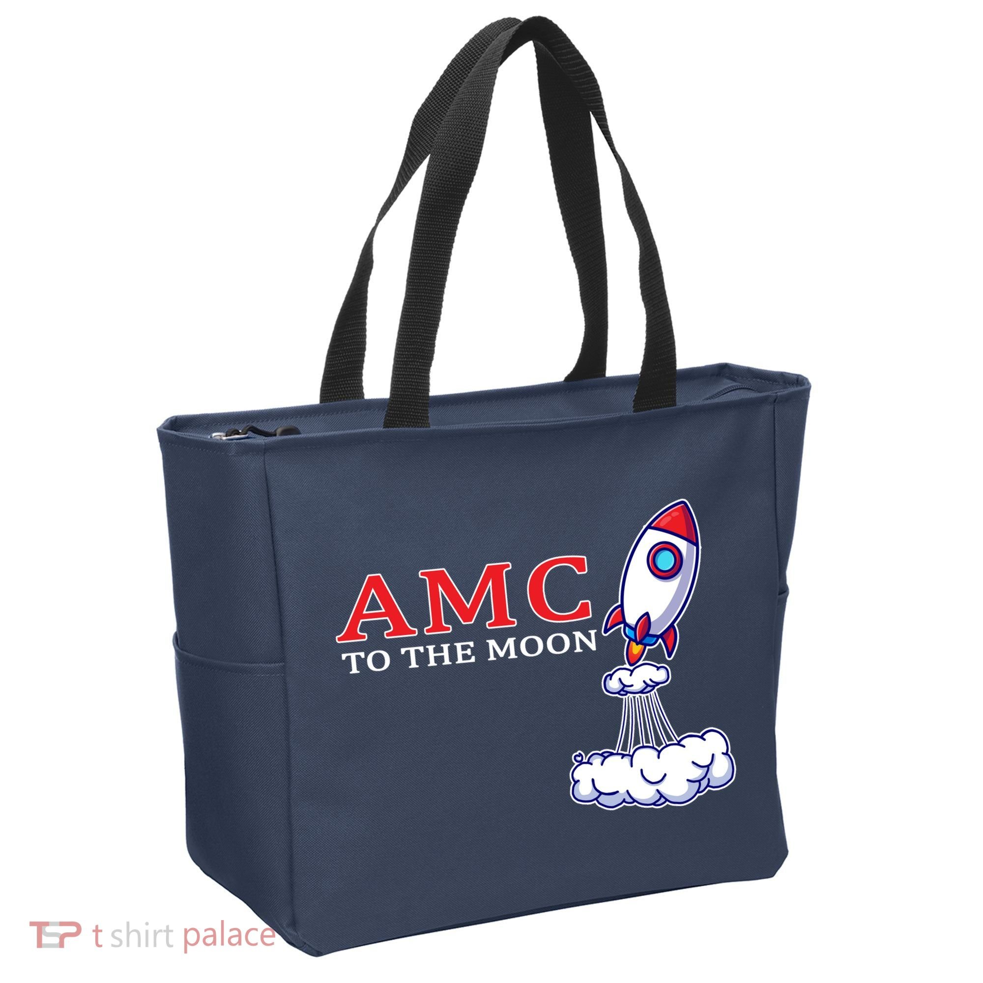 AMC Stocks To The Moon Wall Street Tote Bag