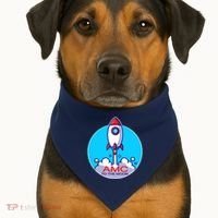 AMC To The Moon USA-Made Doggie Bandana thumb 1