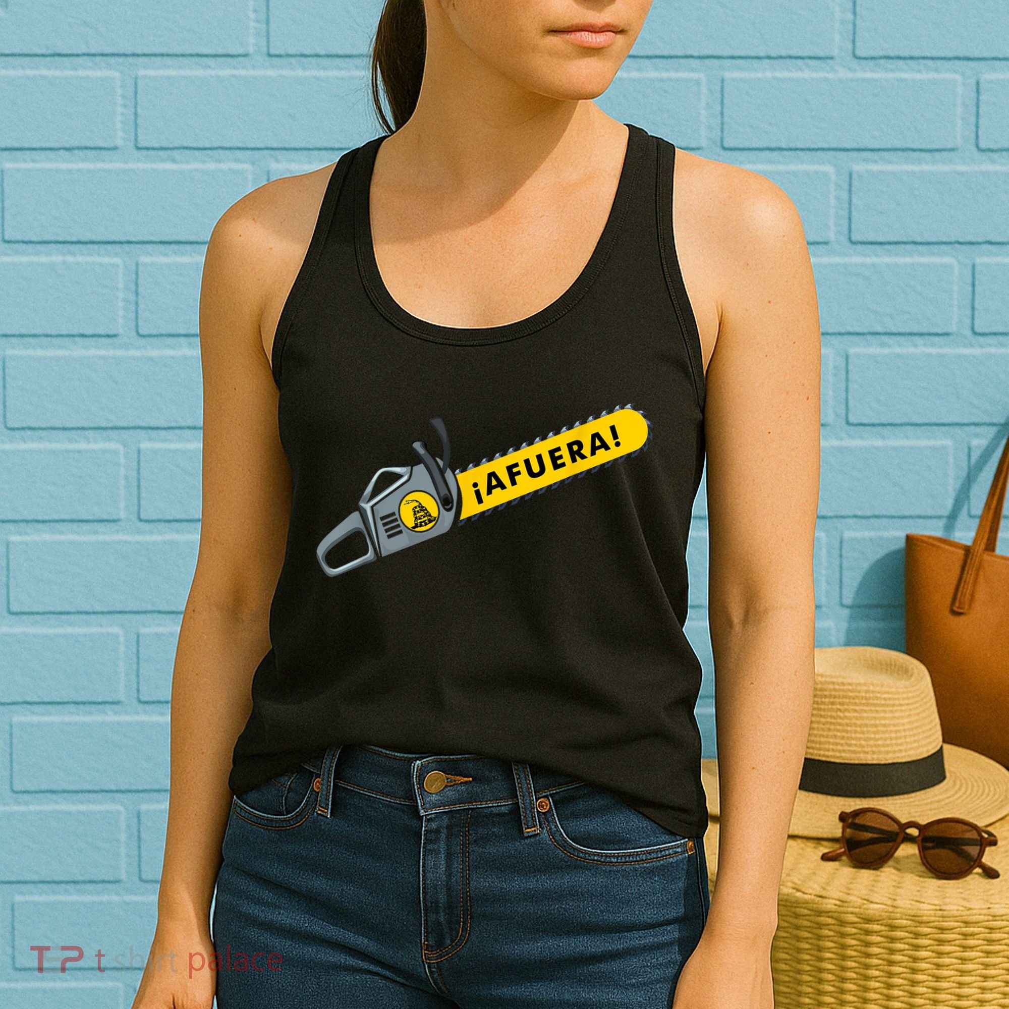 Afuera Milei Chainsaw Libertarian Ancap Liberty Freedom Women's Tank Top