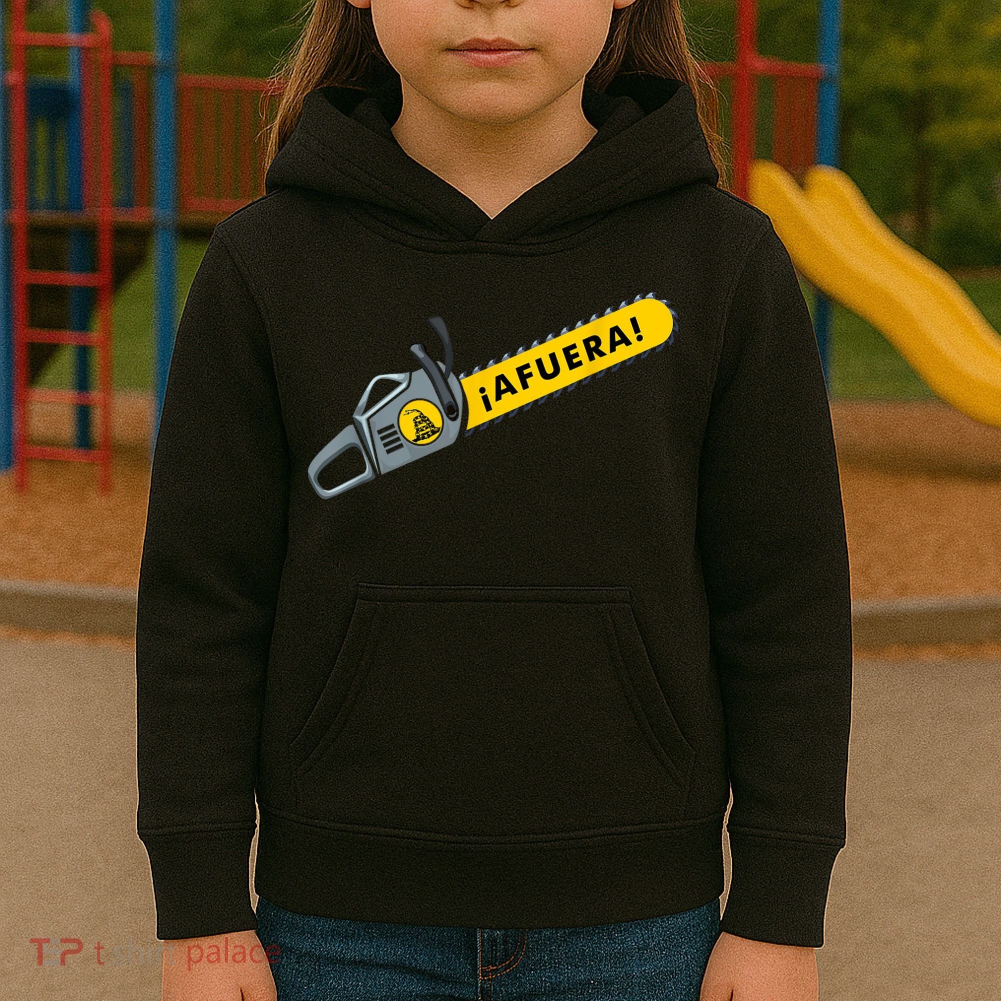 Afuera Milei Chainsaw Libertarian Ancap Liberty Freedom Kids Hoodie
