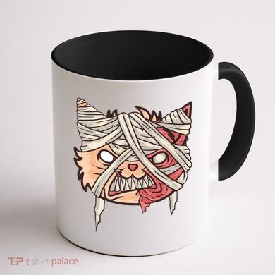 Angry Mummy Cat Coffee Mug back