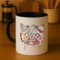 Angry Mummy Cat Coffee Mug thumb 4