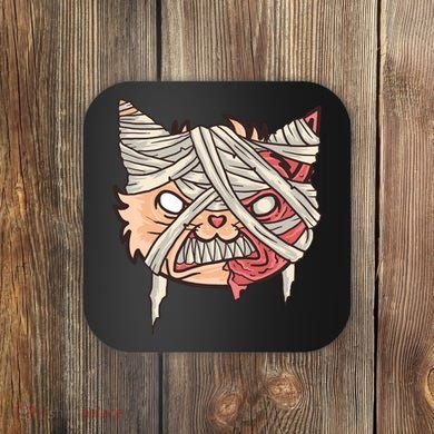 Angry Mummy Cat Coaster