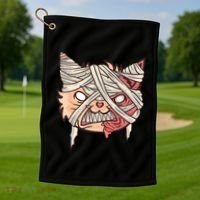 Angry Mummy Cat Golf Towel thumb 1