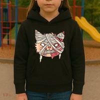 Angry Mummy Cat Kids Hoodie thumb 3