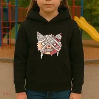 Angry Mummy Cat Kids Hoodie thumb 3