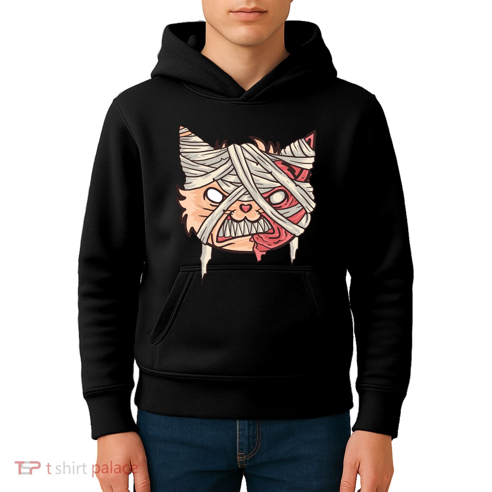 Angry Mummy Cat Kids Hoodie