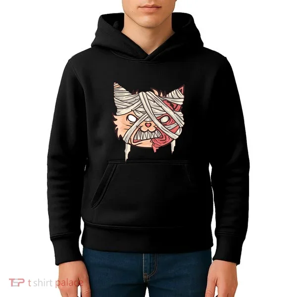 Angry Mummy Cat Kids Hoodie