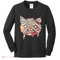 Angry Mummy Cat Kids Long Sleeve Shirt thumb 0