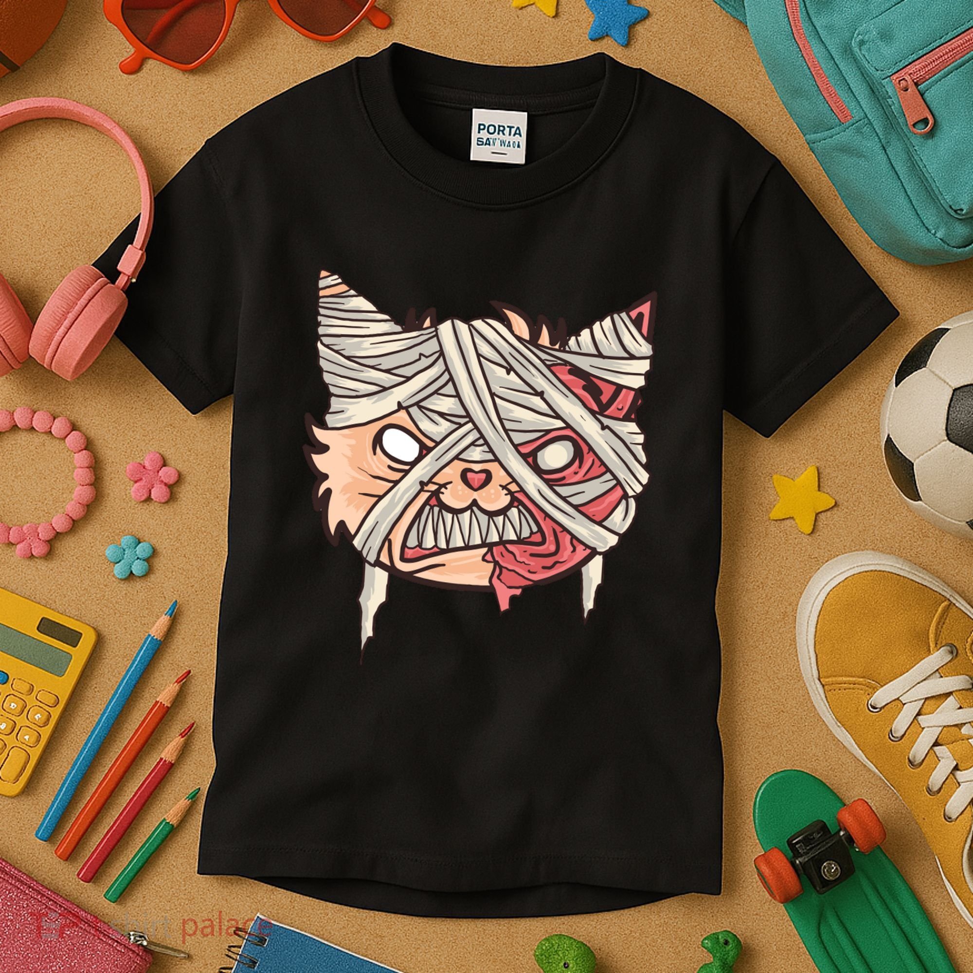 Angry Mummy Cat Kids T-Shirt