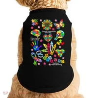 Autism Mashup Collage Doggie Tank thumb 0