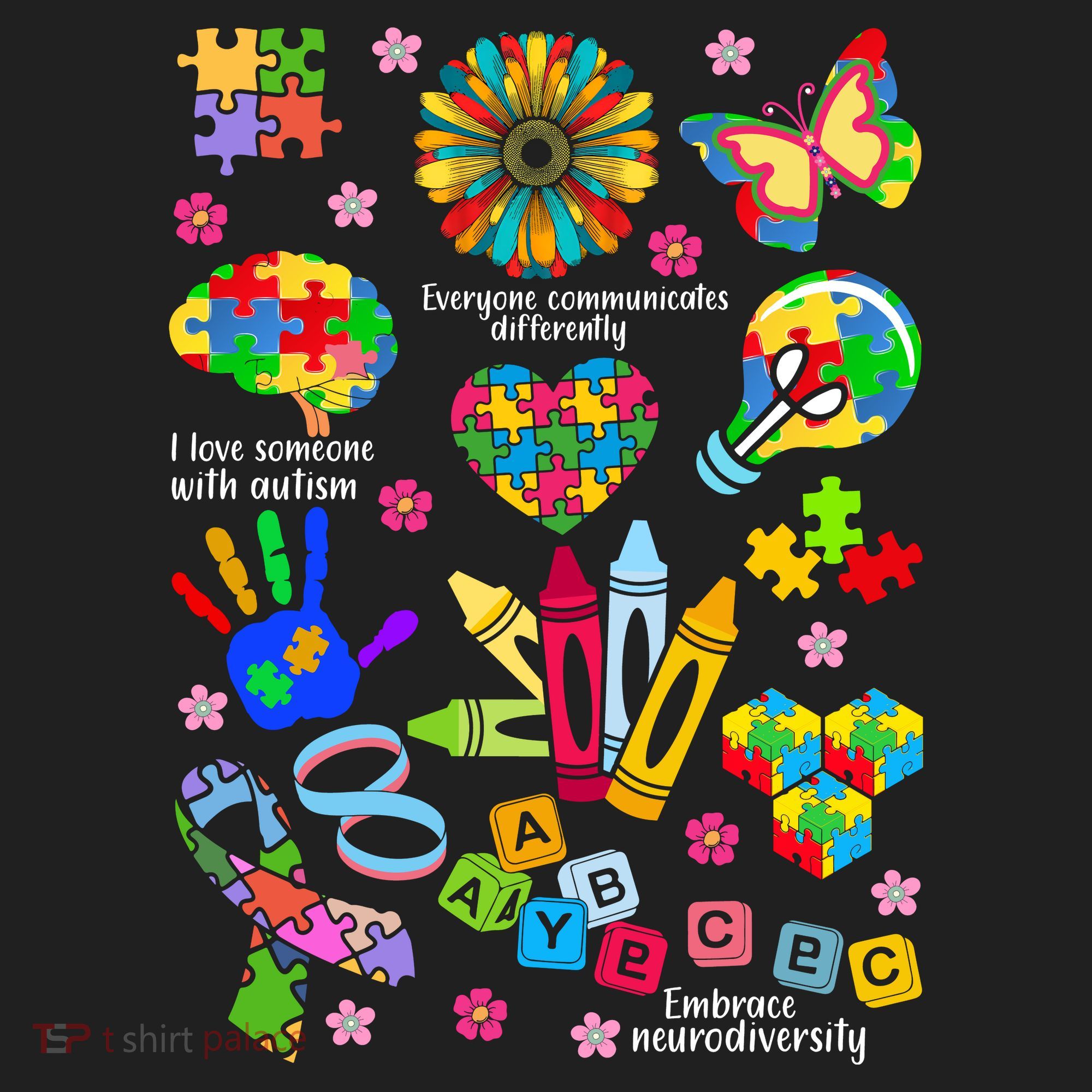 Autism Mashup Collage Beanie