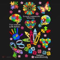 Autism Mashup Collage Pajama Set thumb 2