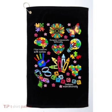 Autism Mashup Collage Golf Towel