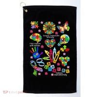 Autism Mashup Collage Golf Towel thumb 0