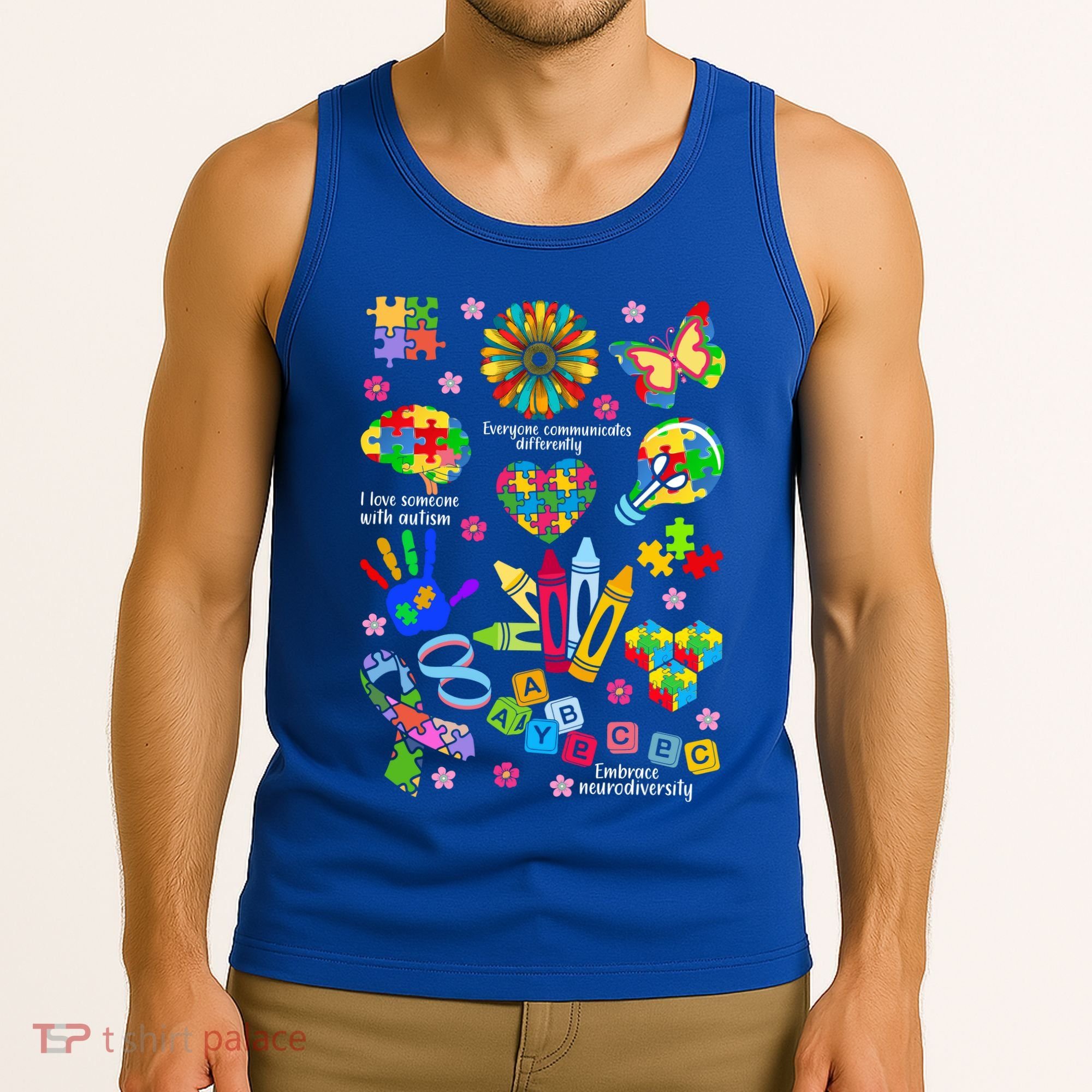 Autism Mashup Collage Tank Top