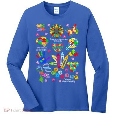 Autism Mashup Collage Women's Long Sleeve Shirt