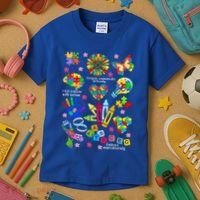 Autism Mashup Collage Kids T-Shirt thumb 3
