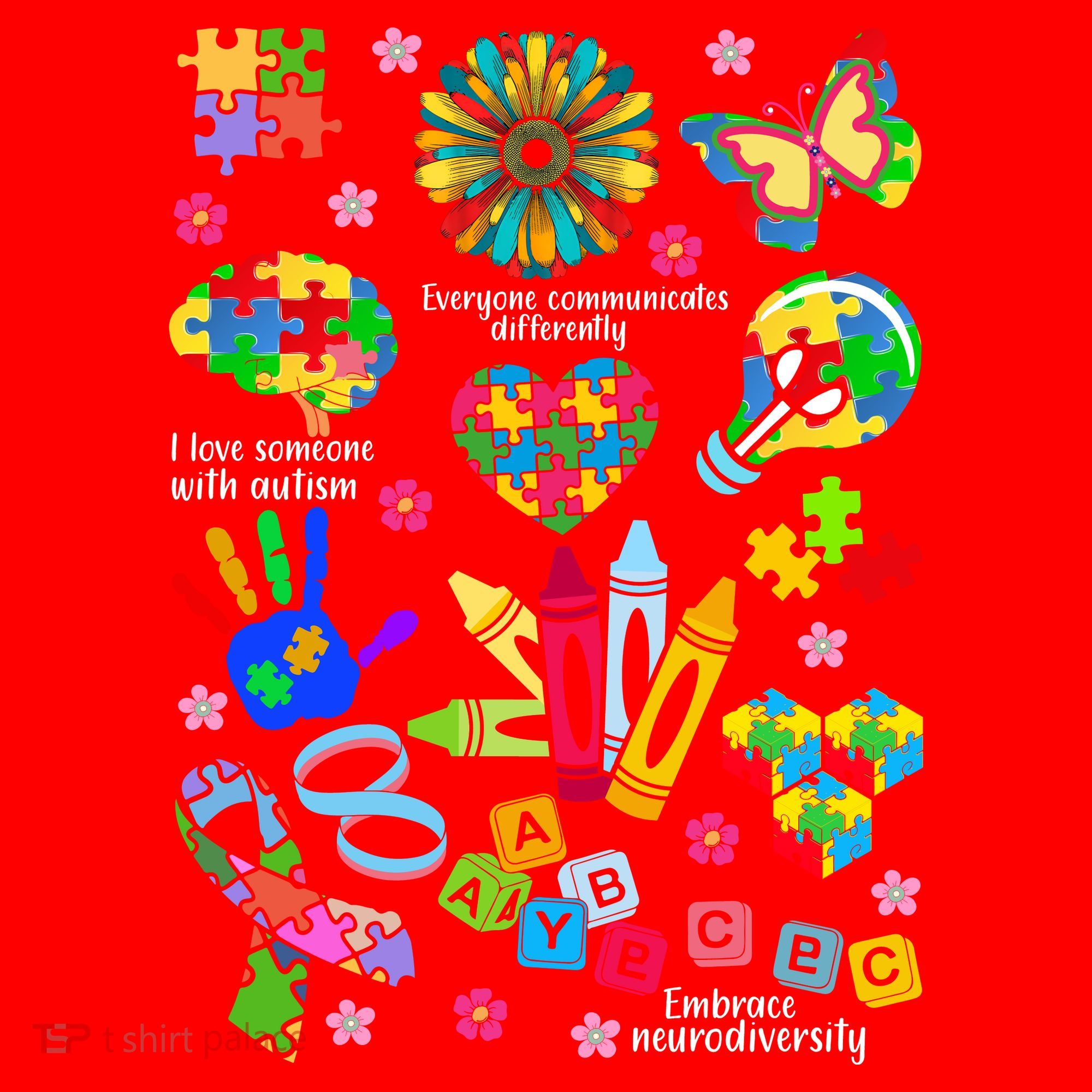 Autism Mashup Collage Santa Hat
