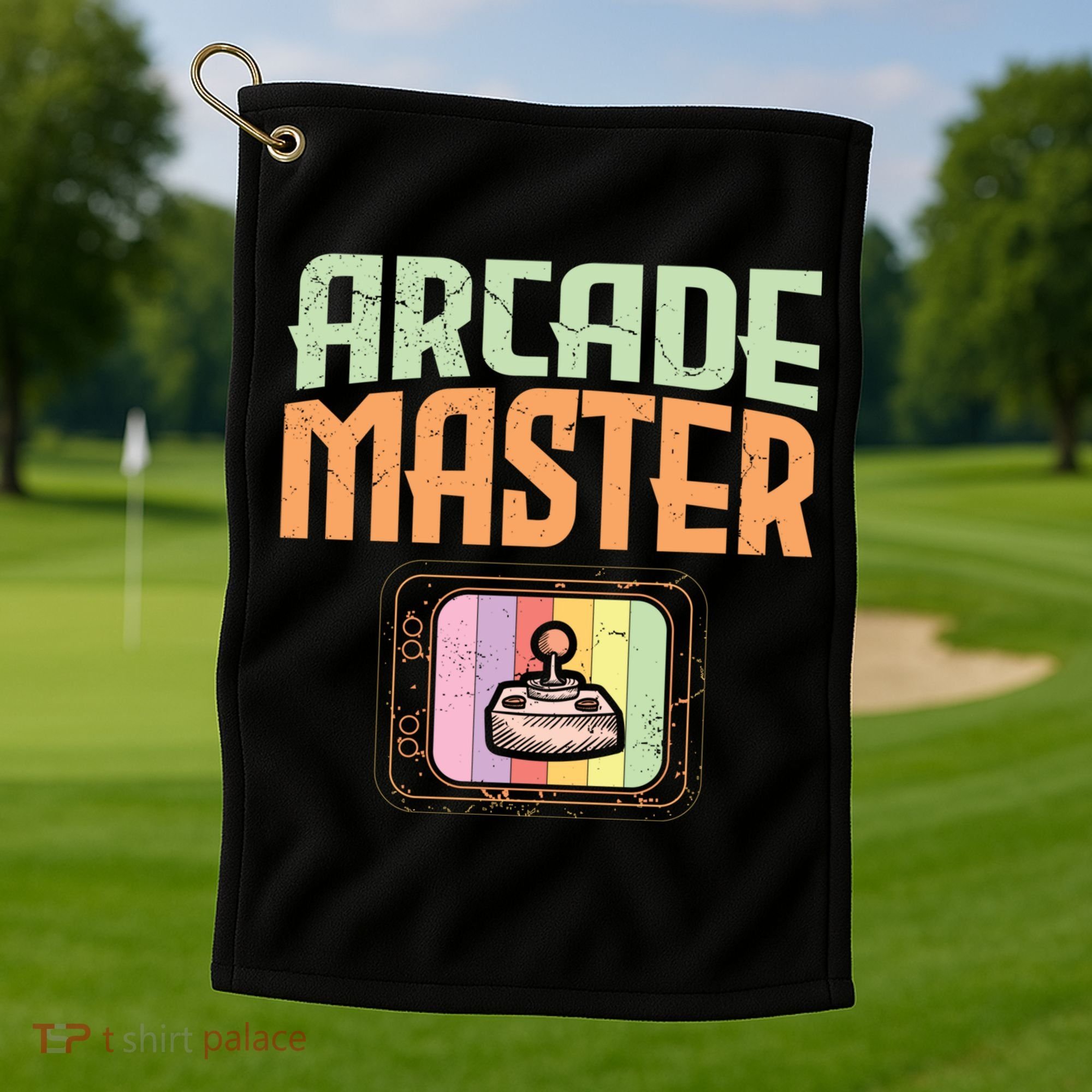 Arcade Master Classic Controller Retro Gaming Arcade Gift Golf Towel