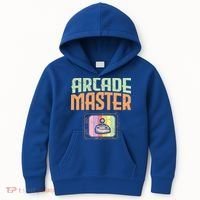 Arcade Master Classic Controller Retro Gaming Arcade Gift Kids Hoodie thumb 0