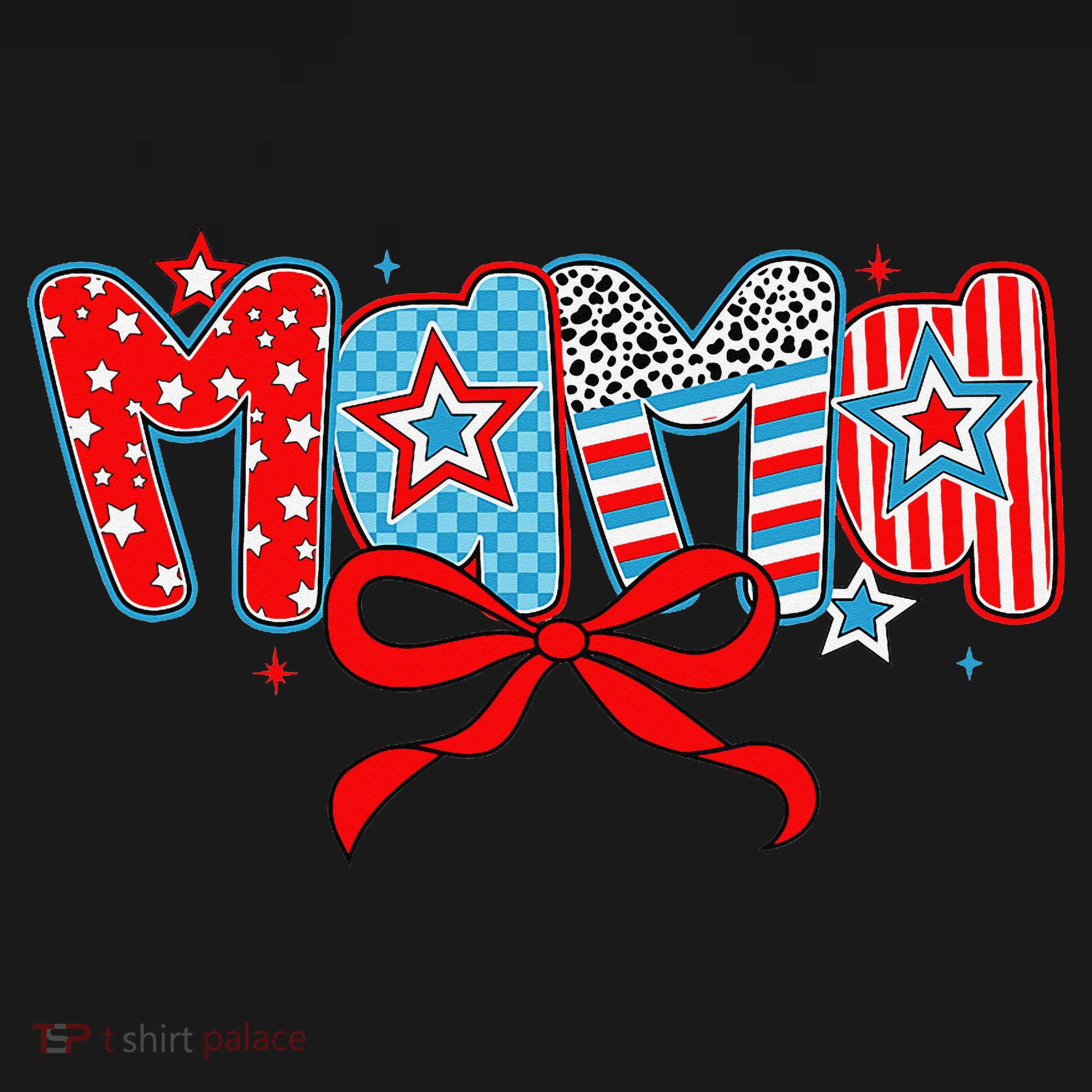 American Mama Coquette Bow Preppy 4th Of July 1776 USA Mom Women's Hoodie