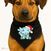Axolotl Merry Christmas Winter Axolotls Christmas USA-Made Doggie Bandana thumb 1