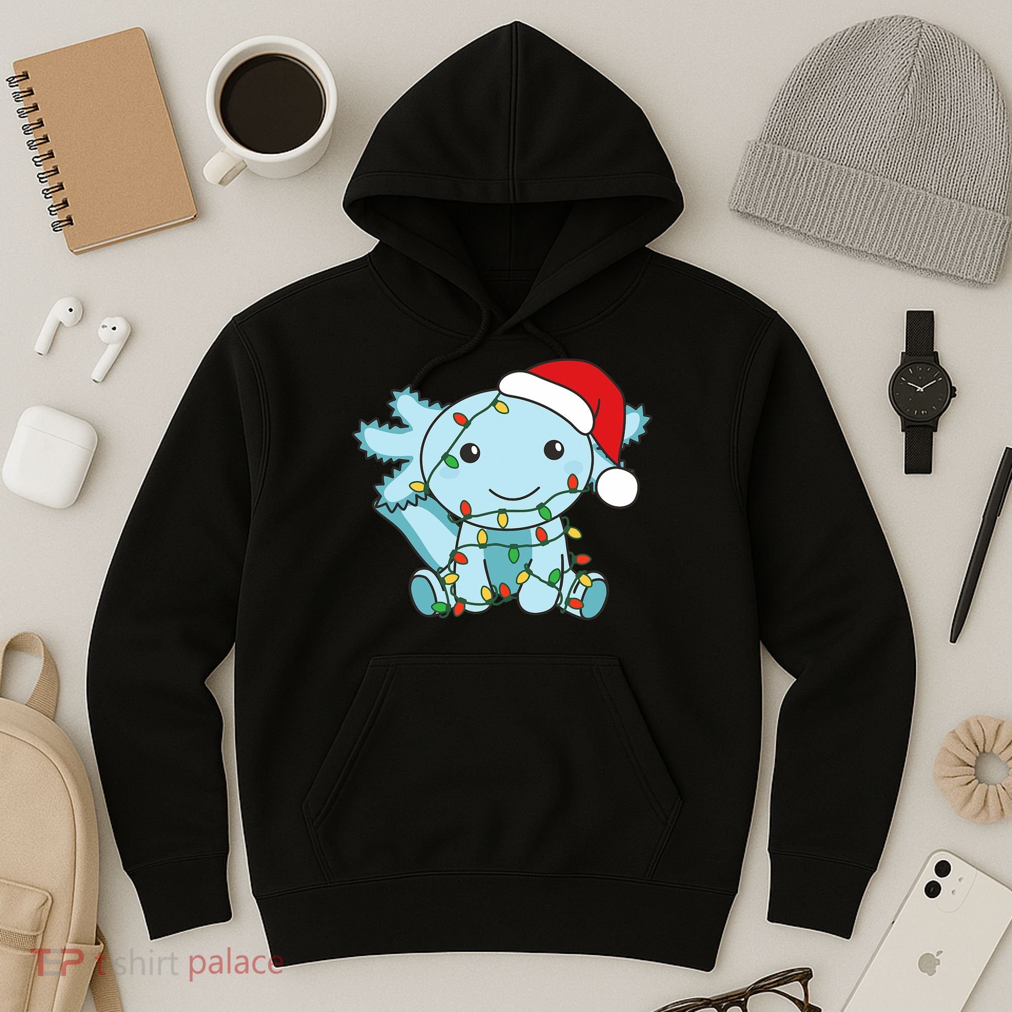 Axolotl Merry Christmas Winter Axolotls Christmas Hoodie